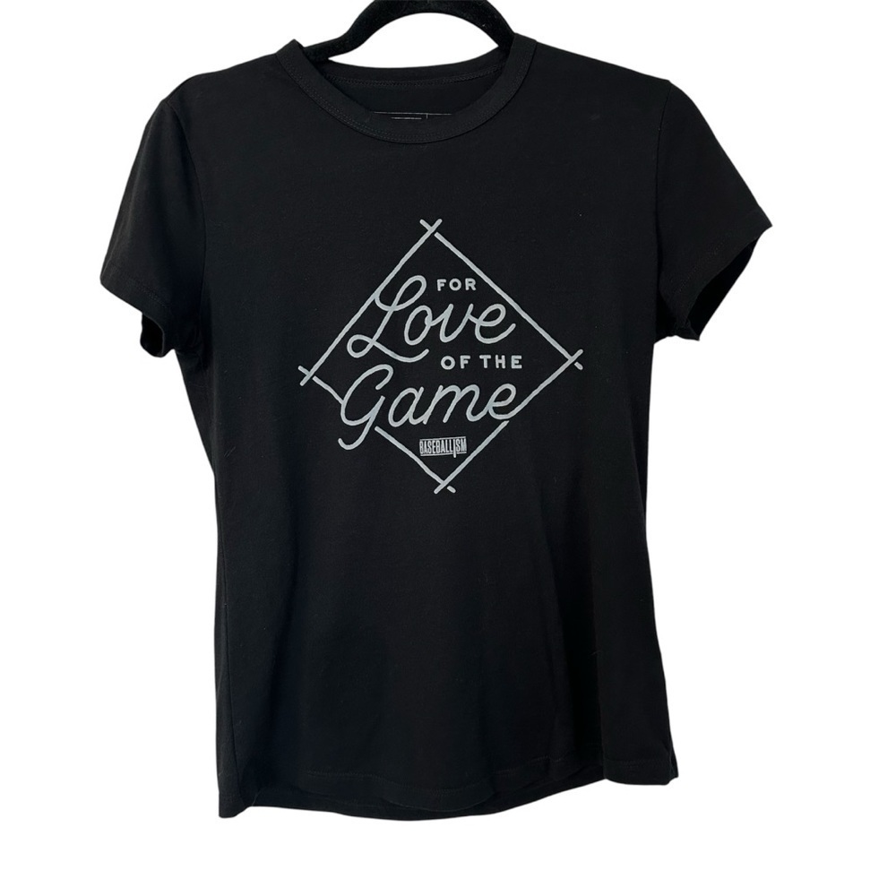 Baseballism Women’s Black Short Sleeve For the Love of the Game T-Shirt Sz M GUC